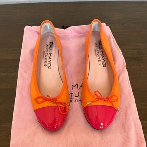 Paul Mayer Attitudes Leather Ballet Flats